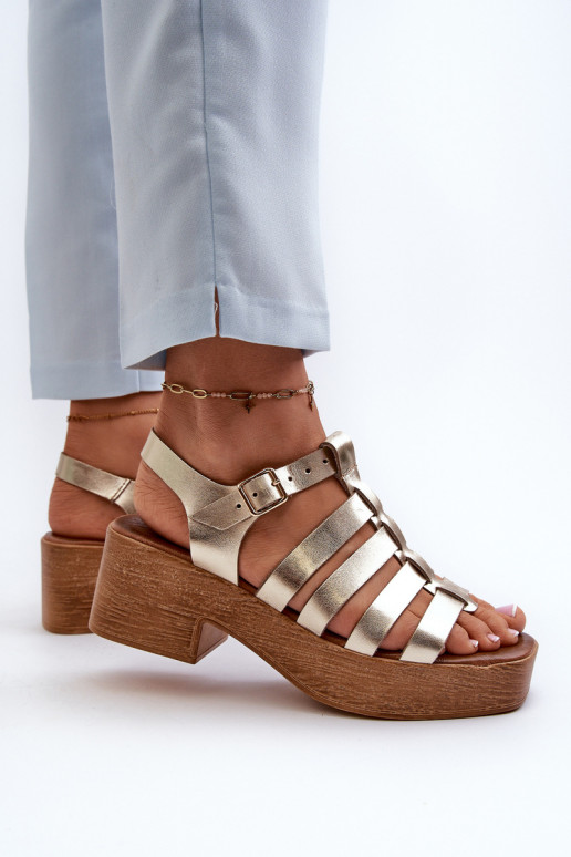 Zazoo 40410 Women's Leather Sandals Gold Zazoo 40410 Women's Leather Sandals Gold
