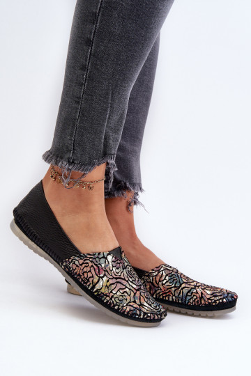 Women's Leather Ballerina Flats Maciejka 1930B Black 2