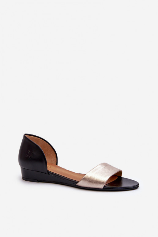 Leather Sandals Maciejka 1971-65 Black Leather Sandals Maciejka 1971-65 Black