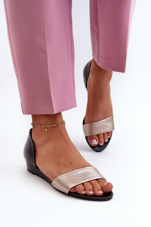 Leather Sandals Maciejka 1971-65 Black Leather Sandals Maciejka 1971-65 Black