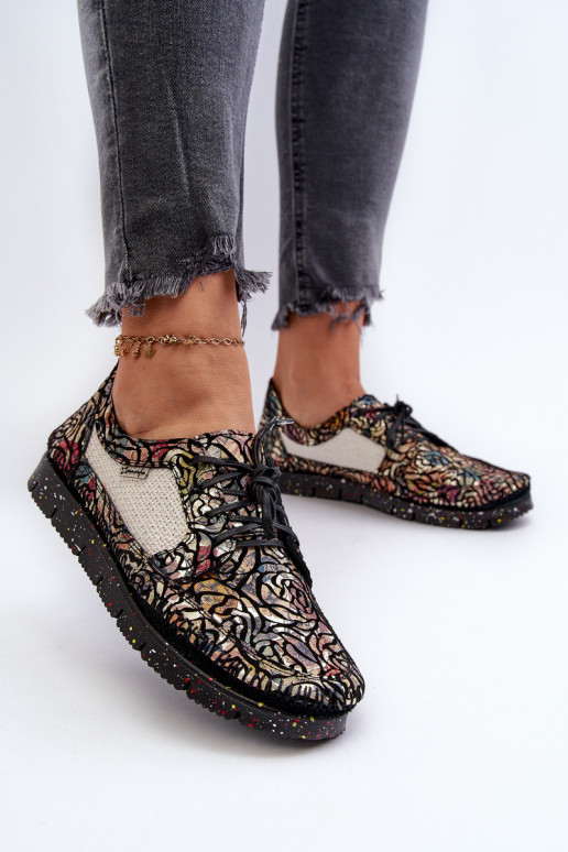 Patterned Women's Loafers Maciejka 06347-01 Black Patterned Women's Loafers Maciejka 06347-01 Black