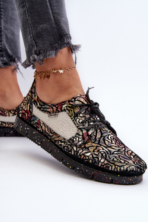 Patterned Women's Loafers Maciejka 06347-01 Black Patterned Women's Loafers Maciejka 06347-01 Black