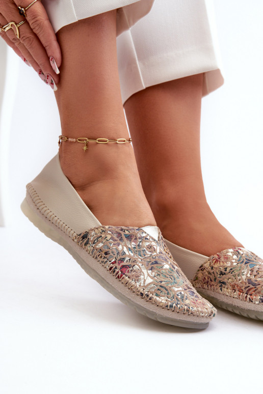 Women's Leather Ballerinas Maciejka 1930B-04 Beige Women's Leather Ballerinas Maciejka 1930B-04 Beige