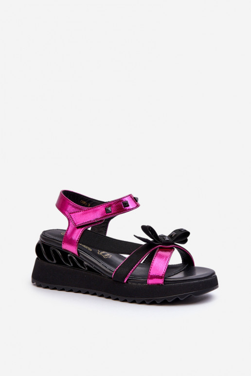 Women's Sandals with Bow D&A CR956 Fuchsia Women's Sandals with Bow D&A CR956 Fuchsia