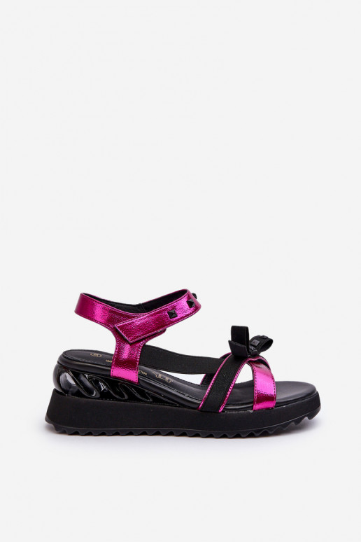 Sandały DamskiewithKokardką D&A CR956 Fuksja Sandały DamskiewithKokardką D&A CR956 Fuksja