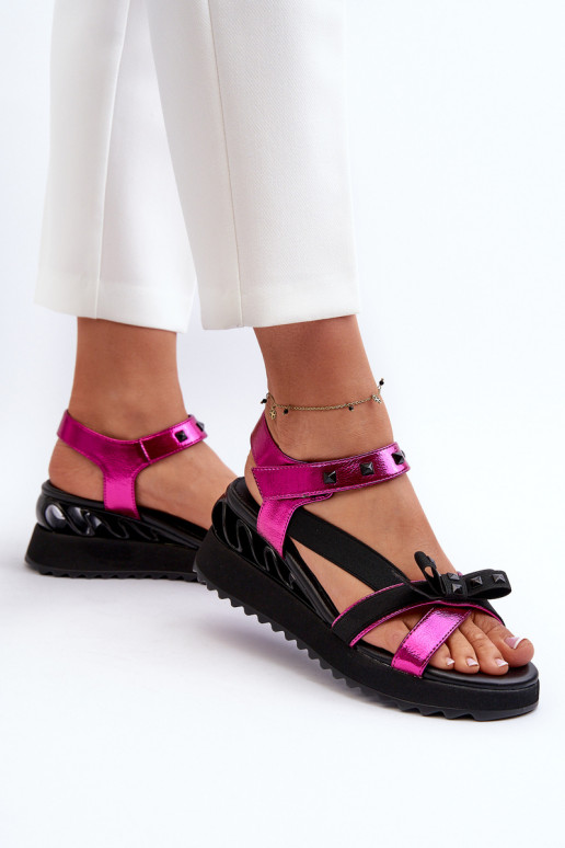 Women's Sandals with Bow D&A CR956 Fuchsia Women's Sandals with Bow D&A CR956 Fuchsia
