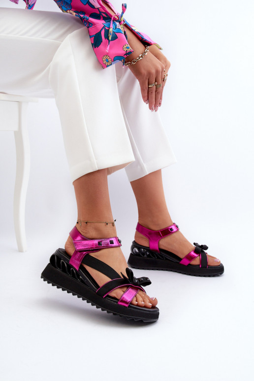 Women's Sandals with Bow D&A CR956 Fuchsia Women's Sandals with Bow D&A CR956 Fuchsia