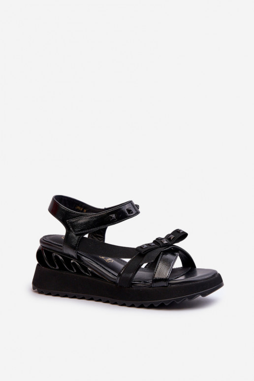Women's Sandals with Bow D&A CR956 Black Women's Sandals with Bow D&A CR956 Black
