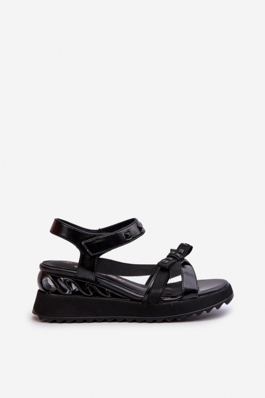 Women's Sandals with Bow D&A CR956 Black Women's Sandals with Bow D&A CR956 Black