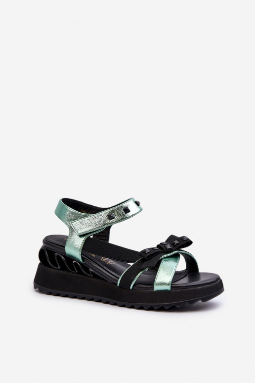 Women's Sandals With Bow D&A CR956 Green Women's Sandals With Bow D&A CR956 Green