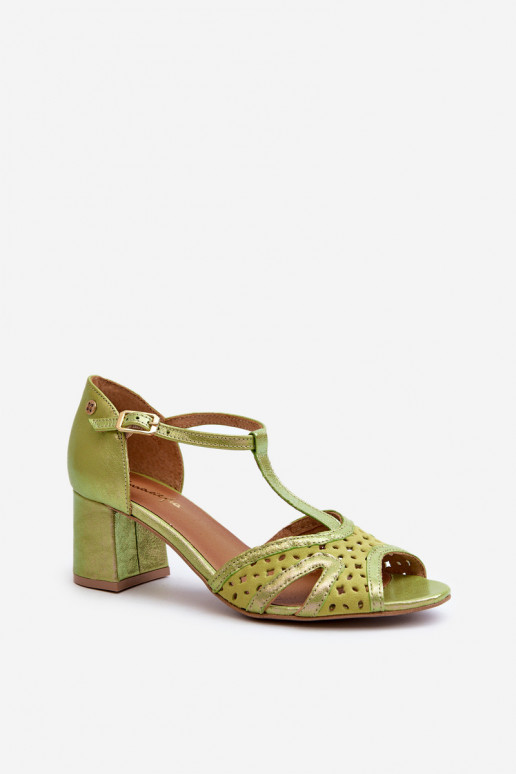 Women's Leather Sandals with Heels Maciejka 06551-09 Lime Women's Leather Sandals with Heels Maciejka 06551-09 Lime