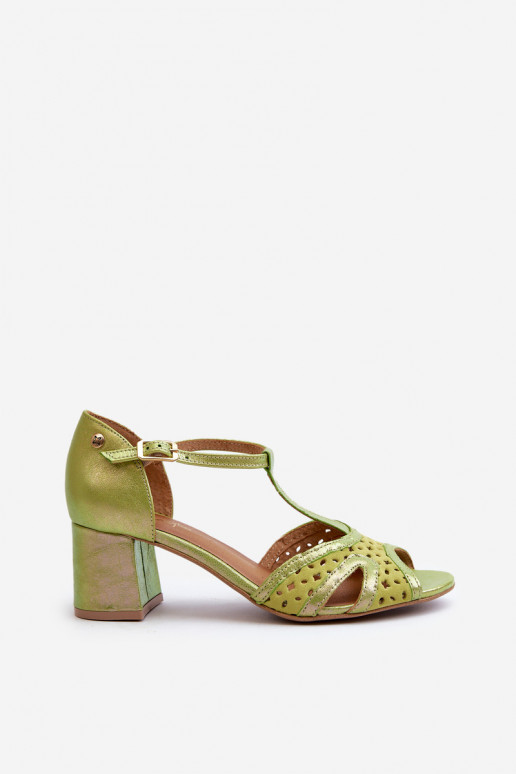 Women's Leather Sandals with Heels Maciejka 06551-09 Lime Women's Leather Sandals with Heels Maciejka 06551-09 Lime
