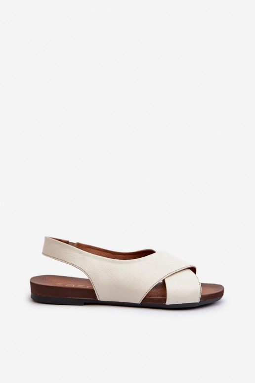 Zazoo 40407 Women's Leather Sandals Light Beige Zazoo 40407 Women's Leather Sandals Light Beige