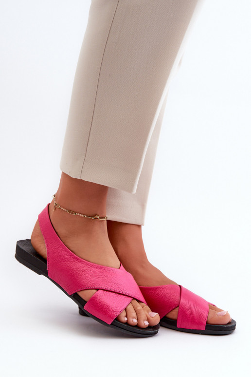 Zazoo 40407 Women's Leather Sandals Fuchsia Zazoo 40407 Women's Leather Sandals Fuchsia