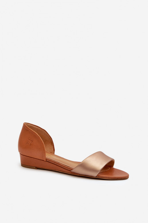 Leather Sandals Maciejka 1971-68 Brown-Golden Leather Sandals Maciejka 1971-68 Brown-Golden