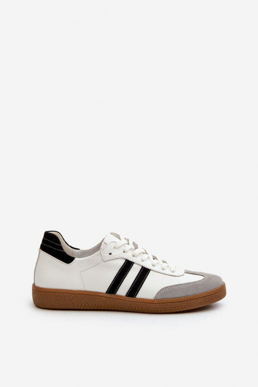 Zazoo N1068 Leather Low Women's Sneakers White Zazoo N1068 Leather Low Women's Sneakers White