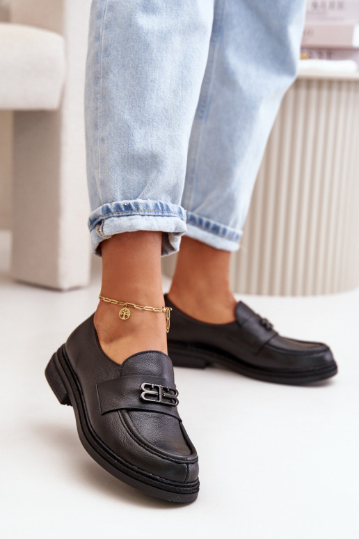 Zazoo 20102 Stylish Patent Leather Loafers on Chunky Platform Black Zazoo 20102 Stylish Patent Leather Loafers on Chunky Platform Black