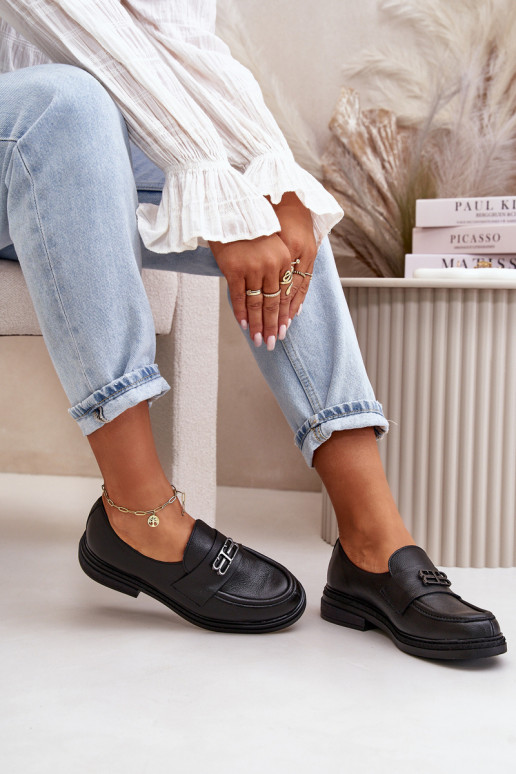 Zazoo 20102 Stylish Patent Leather Loafers on Chunky Platform Black Zazoo 20102 Stylish Patent Leather Loafers on Chunky Platform Black