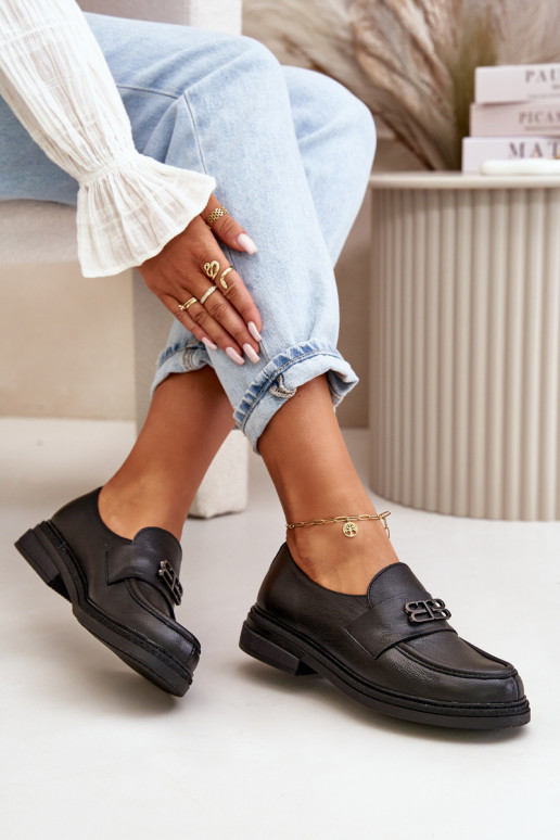 Zazoo 20102 Stylish Patent Leather Loafers on Chunky Platform Black Zazoo 20102 Stylish Patent Leather Loafers on Chunky Platform Black