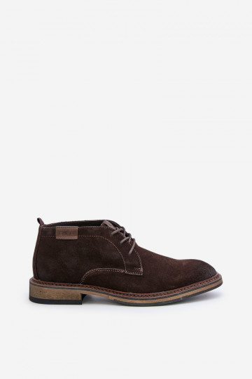 Suede Men's Lace-Up Boots Dark Brown Big Star OO174145 2