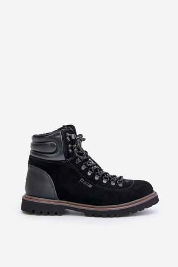 Suede Insulated Ankle Boots Men Big Star OO174643 Black 2