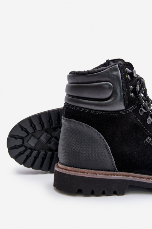 Suede Insulated Ankle Boots Men Big Star OO174643 Black