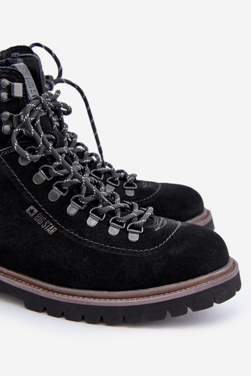 Suede Insulated Ankle Boots Men Big Star OO174643 Black