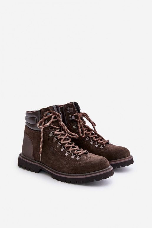 Suede Insulated Ankle Boots Men's Big Star OO174644 Brown