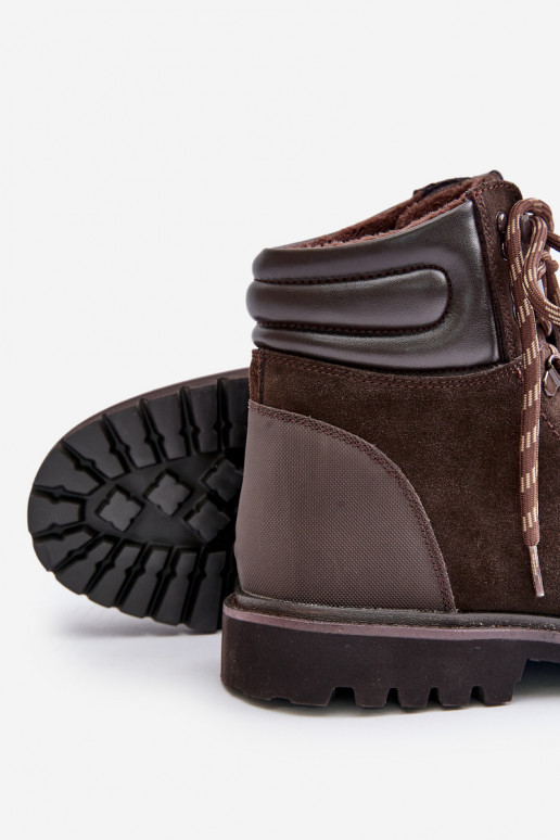 Suede Insulated Ankle Boots Men's Big Star OO174644 Brown