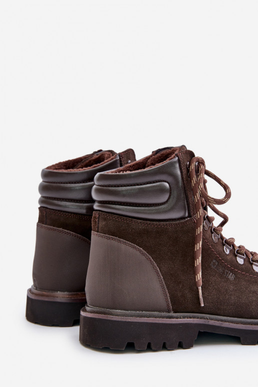 Suede Insulated Ankle Boots Men's Big Star OO174644 Brown