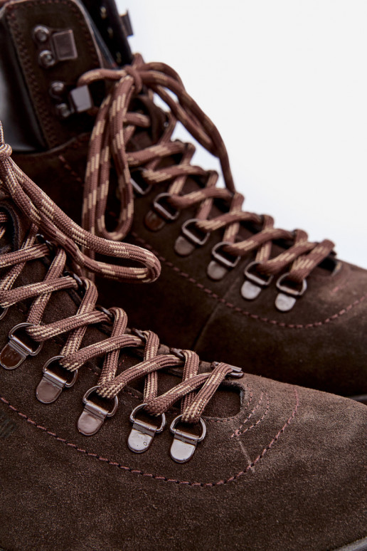 Suede Insulated Ankle Boots Men's Big Star OO174644 Brown