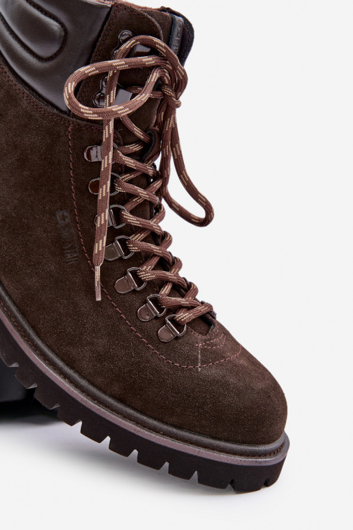 Suede Insulated Ankle Boots Men's Big Star OO174644 Brown