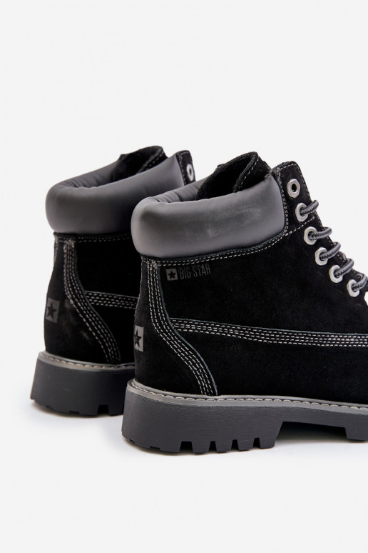 Suede Insulated Ankle Boots Men's Big Star OO174138 HI-POLY SYSTEM Black