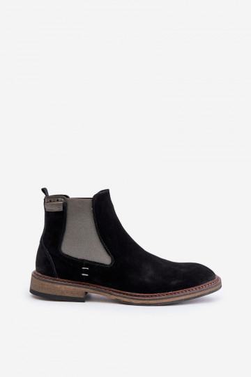 Suede Chelsea Boots Men Big Star OO174154 Black 2