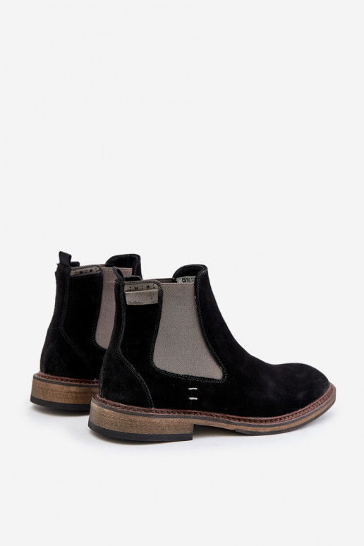 Suede Chelsea Boots Men Big Star OO174154 Black Suede Chelsea Boots Men Big Star OO174154 Black