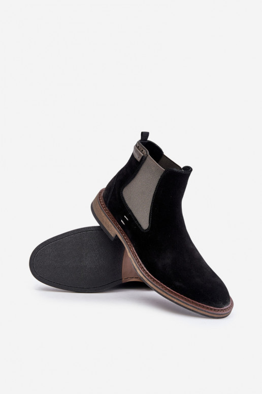 Suede Chelsea Boots Men Big Star OO174154 Black Suede Chelsea Boots Men Big Star OO174154 Black