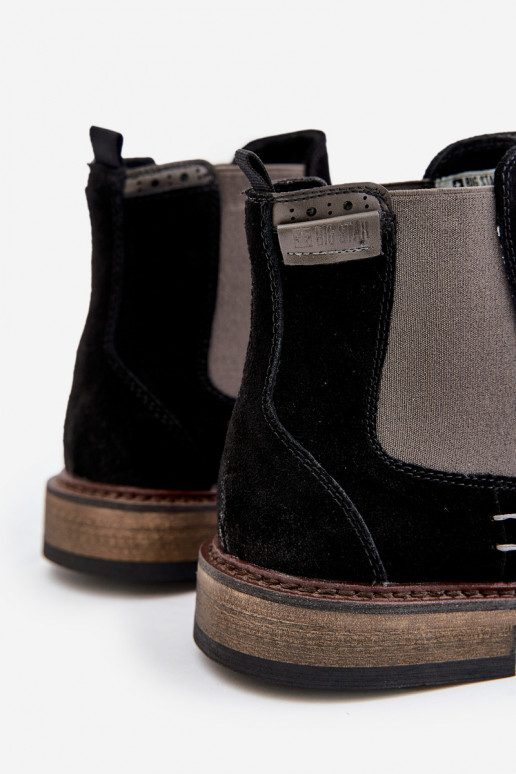 Suede Chelsea Boots Men Big Star OO174154 Black Suede Chelsea Boots Men Big Star OO174154 Black