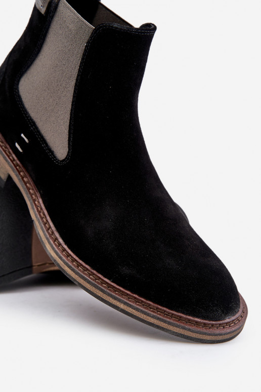 Suede Chelsea Boots Men Big Star OO174154 Black Suede Chelsea Boots Men Big Star OO174154 Black