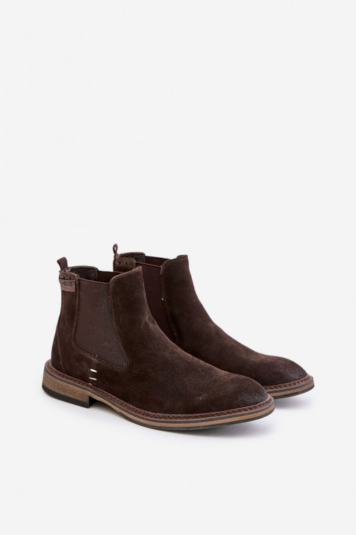 Suede Ankle Boots Men Big Star OO174155 Brown