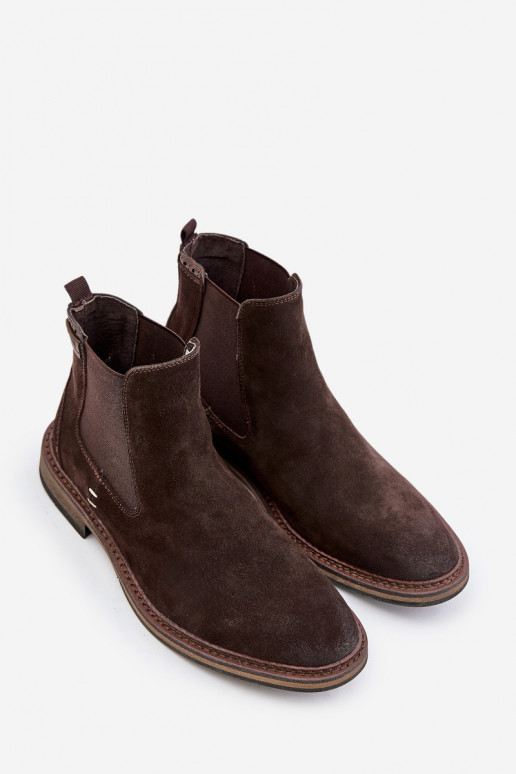 Suede Ankle Boots Men Big Star OO174155 Brown