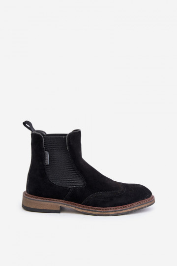 Suede Men's Chelsea Boots Big Star OO174192 Black 2