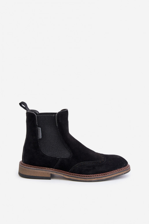 Suede Men's Chelsea Boots Big Star OO174192 Black Suede Men's Chelsea Boots Big Star OO174192 Black