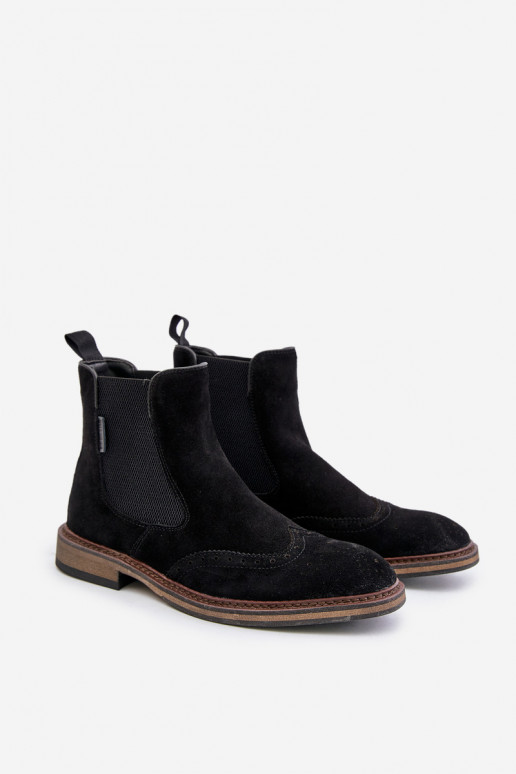 Suede Men's Chelsea Boots Big Star OO174192 Black Suede Men's Chelsea Boots Big Star OO174192 Black