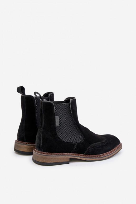 Suede Men's Chelsea Boots Big Star OO174192 Black Suede Men's Chelsea Boots Big Star OO174192 Black