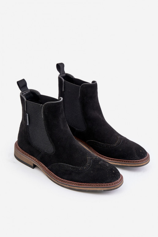 Suede Men's Chelsea Boots Big Star OO174192 Black Suede Men's Chelsea Boots Big Star OO174192 Black
