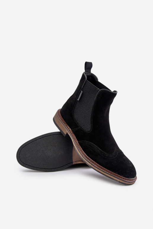 Suede Men's Chelsea Boots Big Star OO174192 Black Suede Men's Chelsea Boots Big Star OO174192 Black