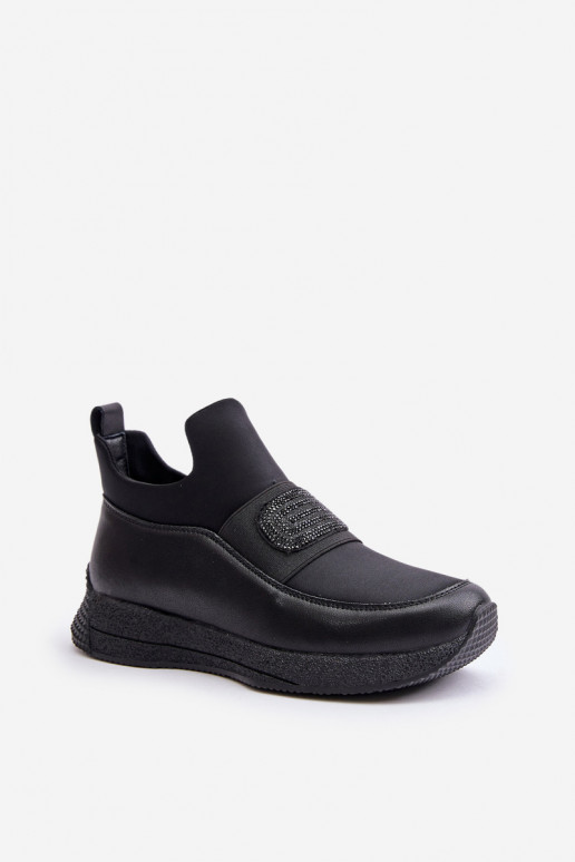 Sporty Shoes On Platform Leather Black Artiker 55C0035
