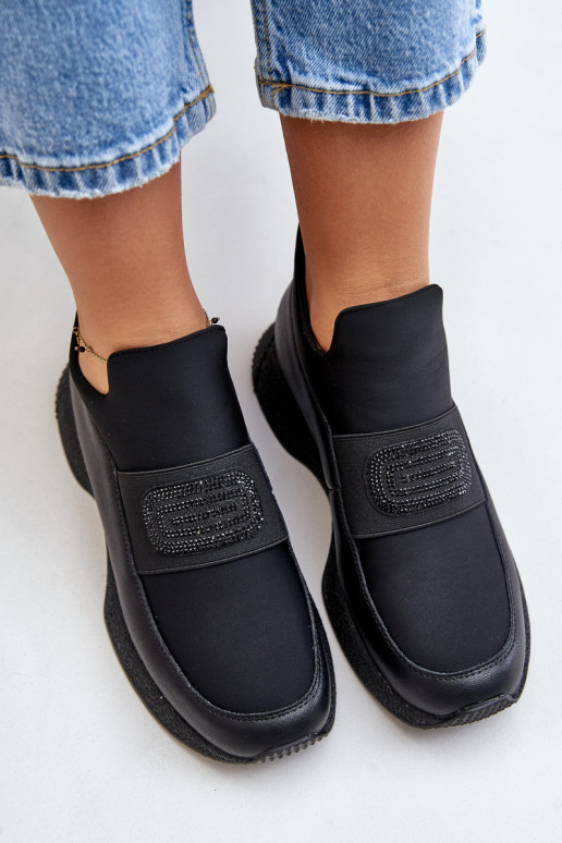Sporty Shoes On Platform Leather Black Artiker 55C0035