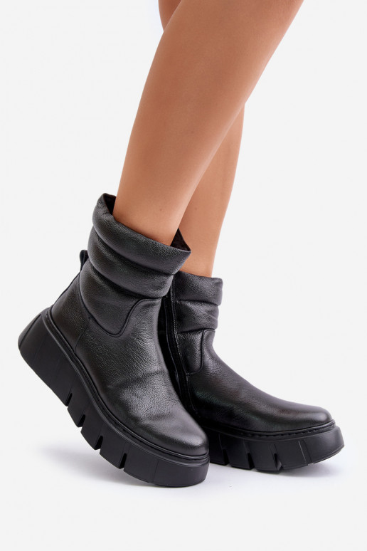 Zazoo 60512 Women's Leather Ankle Boots with Zipper and Felt Lining Black Zazoo 60512 Women's Leather Ankle Boots with Zipper and Felt Lining Black