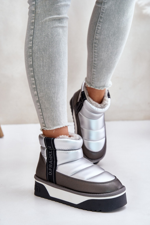 Low Snow Boots On Thick Sole D.Franklin DFSH371010 Silver Low Snow Boots On Thick Sole D.Franklin DFSH371010 Silver